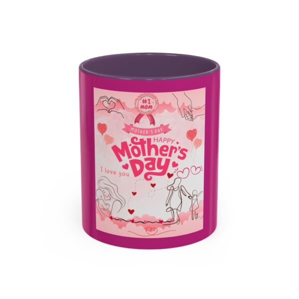 #1 Mom Happy Mother's Day Accent Coffee Mug - Perfect Gift for Moms - Image 25