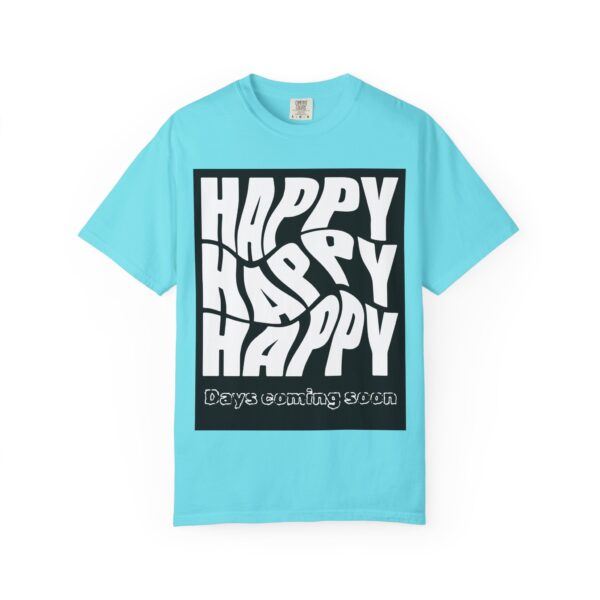 Unisex Happy Vibes T-Shirt - Garment-Dyed Apparel for Positive Days - Image 2