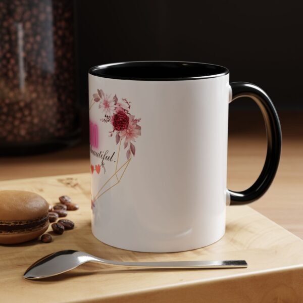 Mom Heart Accent Coffee Mug - Beautiful Floral Design - Image 5