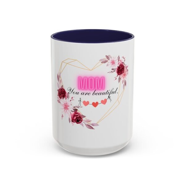 Mom Heart Accent Coffee Mug - Beautiful Floral Design - Image 29