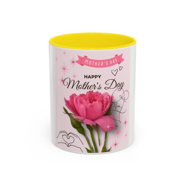 Happy Mother's Day Accent Coffee Mug - Pink Floral Design, 11oz & 15oz - Image 46