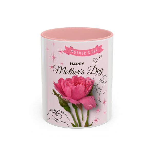 Happy Mother's Day Accent Coffee Mug - Pink Floral Design, 11oz & 15oz - Image 13