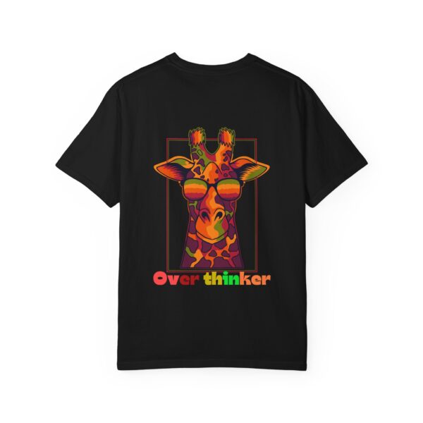 Overthinker Giraffe Unisex Garment-Dyed T-shirt | Fun & Quirky Graphic Tee - Image 3