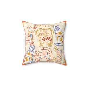 Whimsical Cat Pillow – Cute Mother's Day Gift Idea