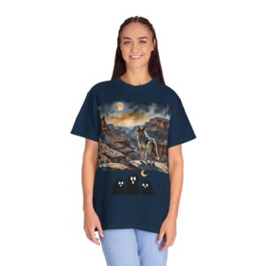 Mystical Wolf & Ghosts Unisex Garment-Dyed T-Shirt
