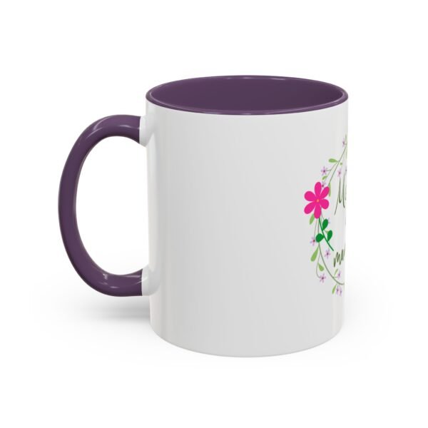Happy Mother's Day Accent Coffee Mug - Floral Design for Mom - Image 27