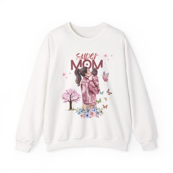 Super Mom Crewneck Sweatshirt - Gift for Mother's Day, Cozy Gift for Moms