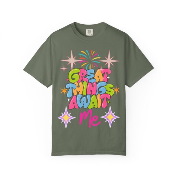 Great Things Await Me T-Shirt | Positive Vibe Unisex Tee - Image 9
