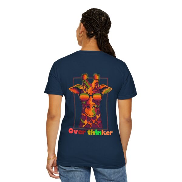 Overthinker Giraffe Unisex Garment-Dyed T-shirt | Fun & Quirky Graphic Tee - Image 18