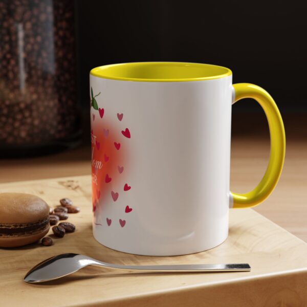 Best Mom Ever Accent Coffee Mug - Heart & Rose Design - Image 67