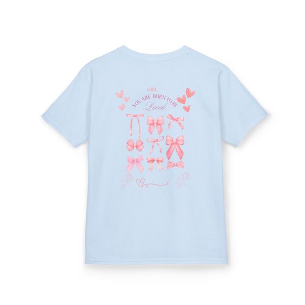 Girls' Love and Bows Heavy Cotton Tee - Cute, Comfortable Kids T-Shirt - Image 22
