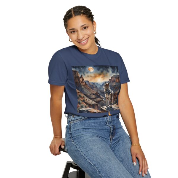 Mystical Wolf & Ghosts Unisex Garment-Dyed T-Shirt - Image 44