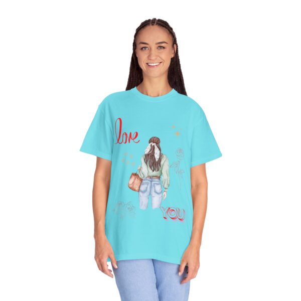 Love You Feminine Unisex T-shirt - Romantic Floral Design - Image 35