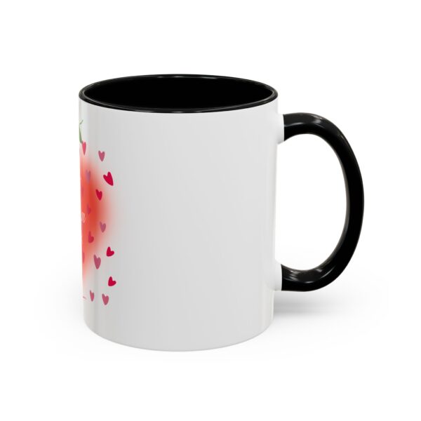 Best Mom Ever Accent Coffee Mug - Heart & Rose Design - Image 8