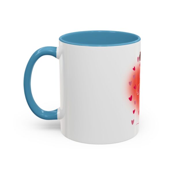 Best Mom Ever Accent Coffee Mug - Heart & Rose Design - Image 43