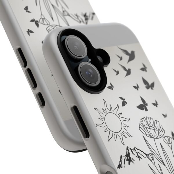 Nature-Inspired Tough Phone Case – Minimalist Floral & Animal Design - Image 7