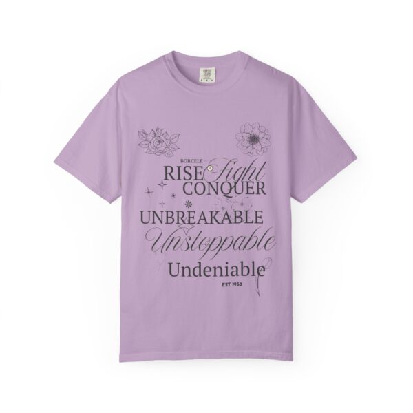 Unisex Inspirational T-Shirt - Rise Fight Conquer Unbreakable Undeniable - Image 13