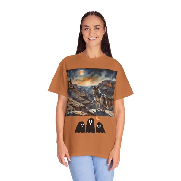 Mystical Wolf & Ghosts Unisex Garment-Dyed T-Shirt - Image 23
