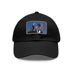 Dad Hat with Leather Patch (Rectangle)