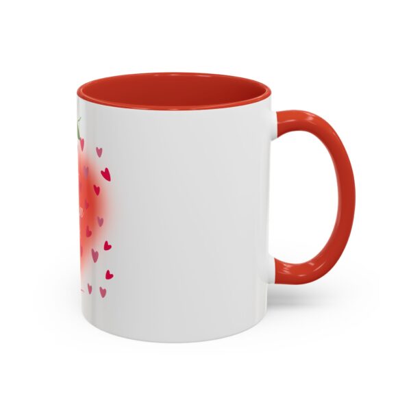 Best Mom Ever Accent Coffee Mug - Heart & Rose Design - Image 2
