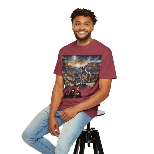 Mystical Wolf & Ghosts Unisex Garment-Dyed T-Shirt - Image 63