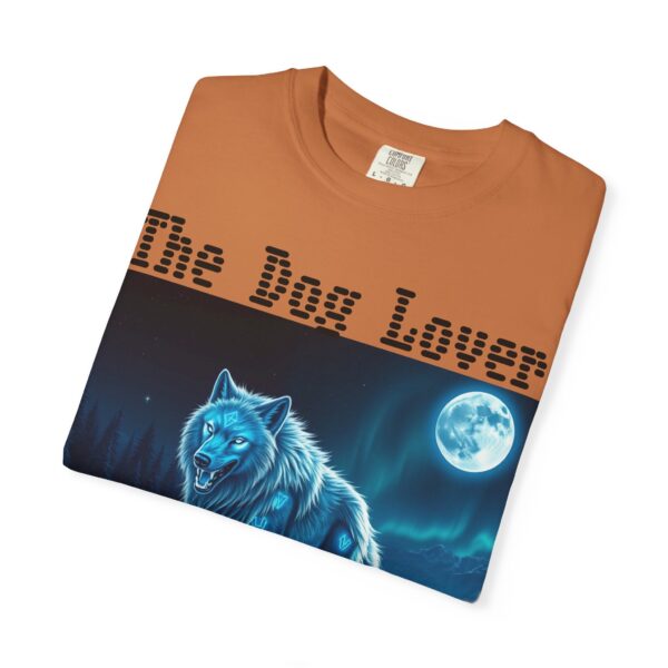 Unisex Dog Lover Garment-Dyed T-Shirt – Nighttime Wolf Design - Image 12