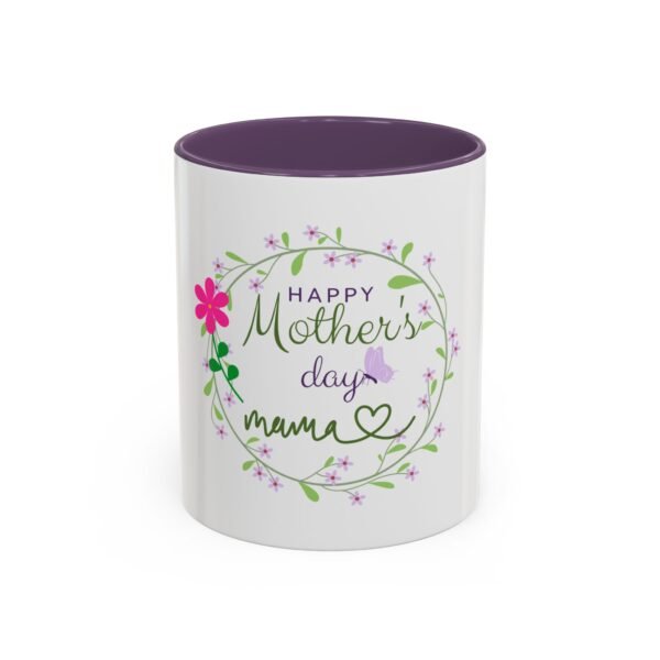 Happy Mother's Day Accent Coffee Mug - Floral Design for Mom - Image 25