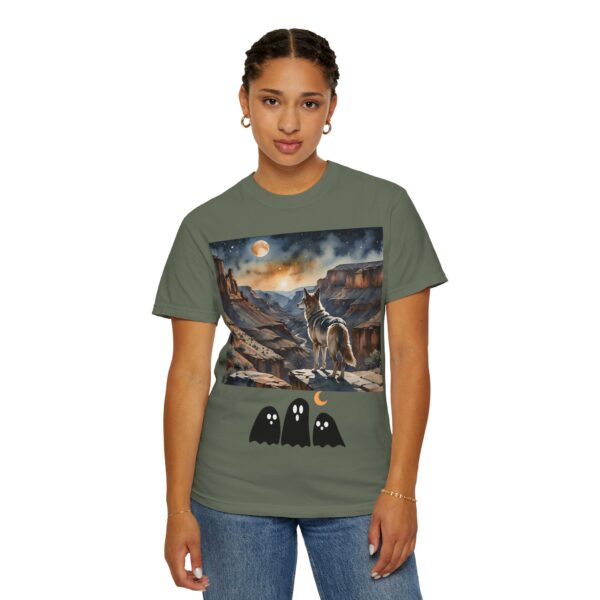 Mystical Wolf & Ghosts Unisex Garment-Dyed T-Shirt - Image 33