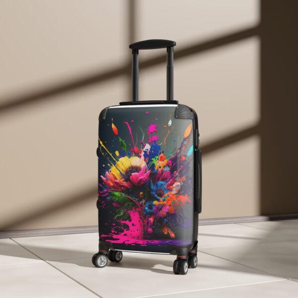 Vibrant Floral Suitcase - Colorful Luggage for Travel Enthusiasts - Image 4