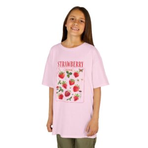 Kids Strawberry Print T-Shirt - Cute Fruit Design for Summer Fun