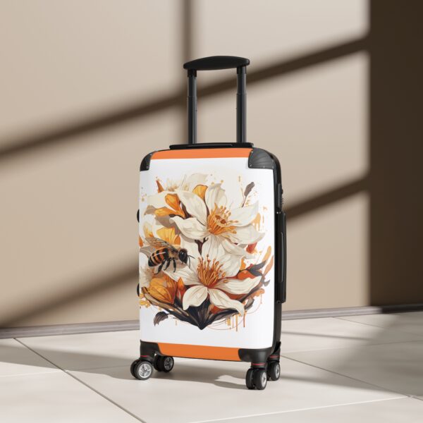 Floral Blossom Suitcase with Bee Design - Travel Luggage for Adventurers - Image 4