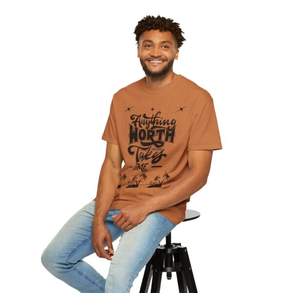 Beach Vibes Motivational T-Shirt - "Anything Worth Having Takes Time" - Image 36