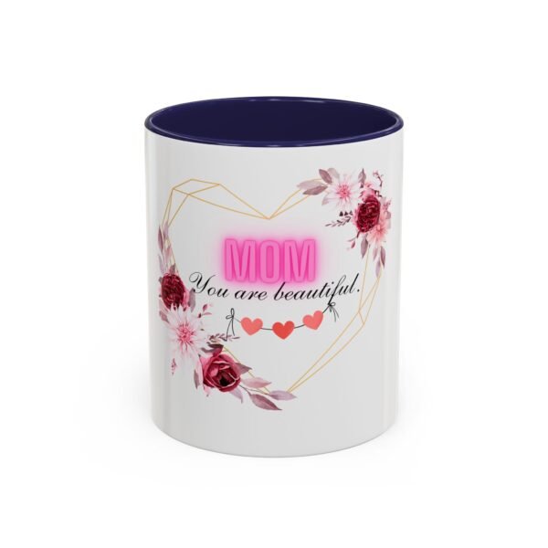 Mom Heart Accent Coffee Mug - Beautiful Floral Design - Image 7
