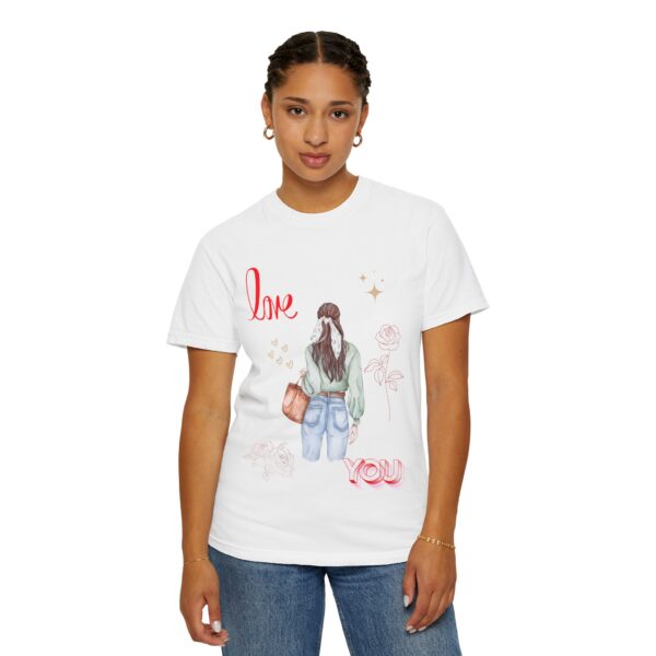Love You Feminine Unisex T-shirt - Romantic Floral Design - Image 16