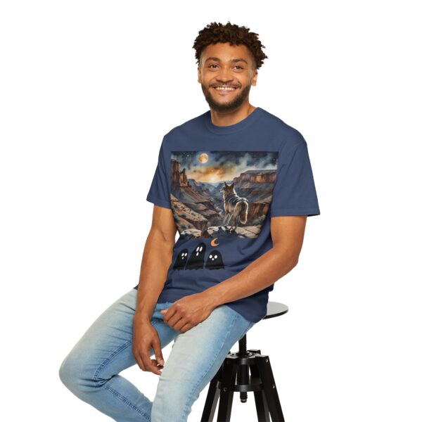 Mystical Wolf & Ghosts Unisex Garment-Dyed T-Shirt - Image 45