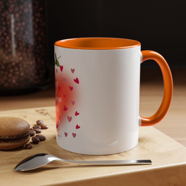 Best Mom Ever Accent Coffee Mug - Heart & Rose Design - Image 55