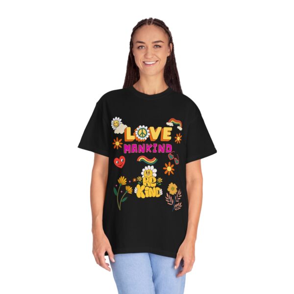 Love Mankind Unisex T-Shirt | Positive Vibes & Floral Design - Image 5