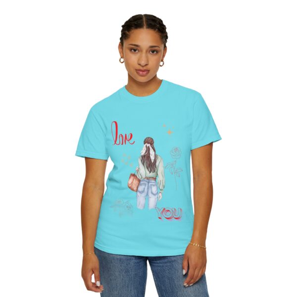 Love You Feminine Unisex T-shirt - Romantic Floral Design - Image 36