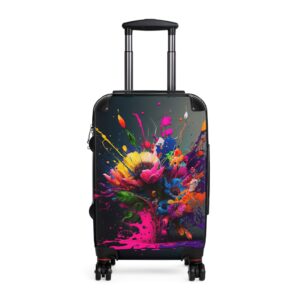 Vibrant Floral Suitcase - Colorful Luggage for Travel Enthusiasts