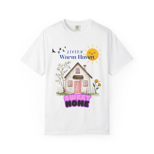 Cozy Home Vibes T-Shirt - "Living Warm Haven" Design - Image 2