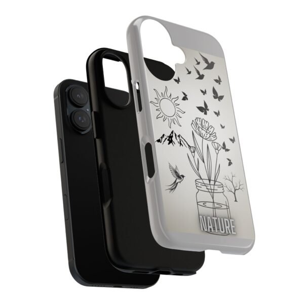 Nature-Inspired Tough Phone Case – Minimalist Floral & Animal Design - Image 4