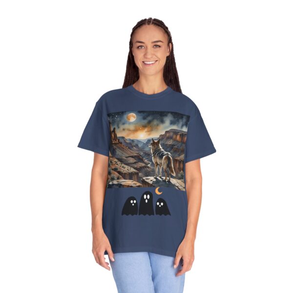 Mystical Wolf & Ghosts Unisex Garment-Dyed T-Shirt - Image 41