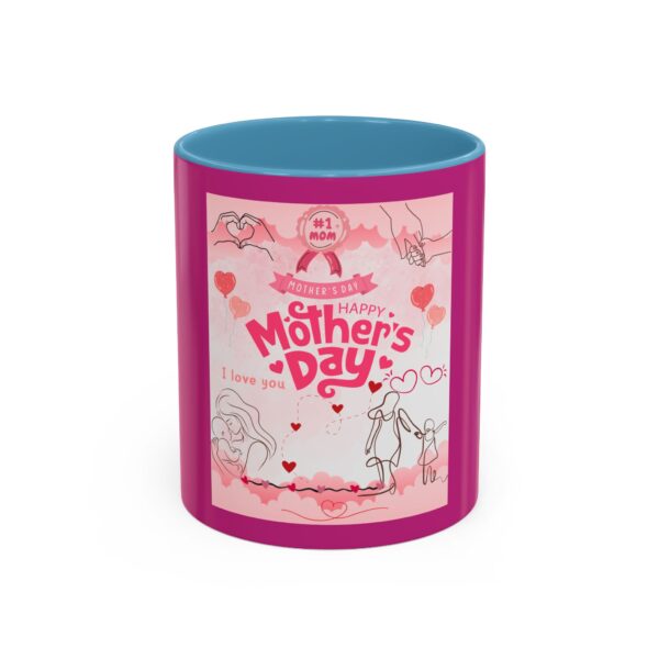 #1 Mom Happy Mother's Day Accent Coffee Mug - Perfect Gift for Moms - Image 17