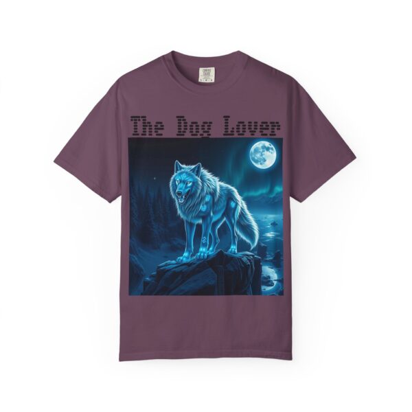 Unisex Dog Lover Garment-Dyed T-Shirt – Nighttime Wolf Design - Image 64