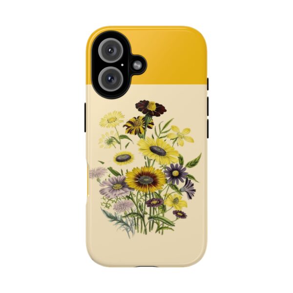 Floral Tough Case - Vintage Yellow Flower Design for iPhone