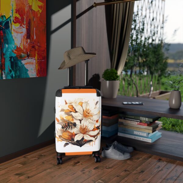 Floral Blossom Suitcase with Bee Design - Travel Luggage for Adventurers - Image 5