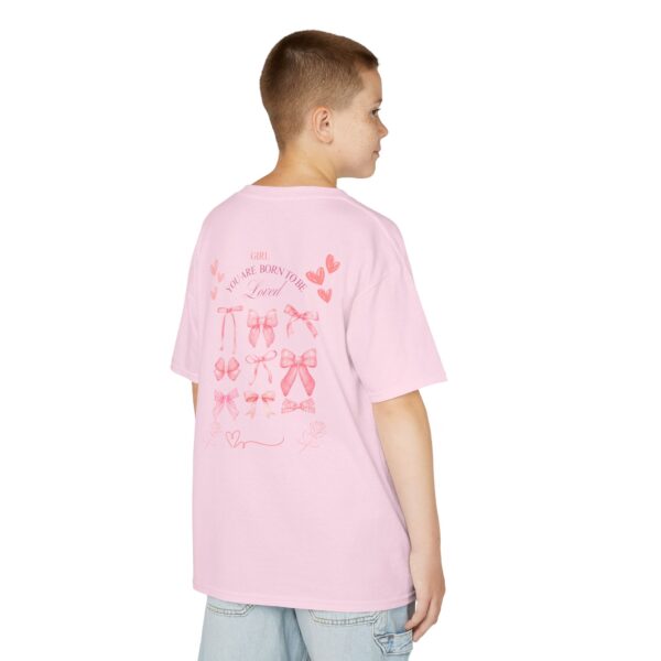 Girls' Love and Bows Heavy Cotton Tee - Cute, Comfortable Kids T-Shirt - Image 8