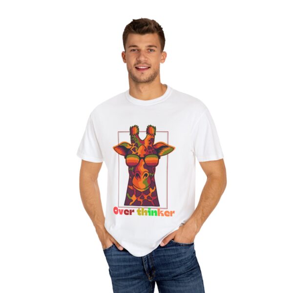 Overthinker Giraffe Unisex Garment-Dyed T-shirt | Fun & Quirky Graphic Tee - Image 10