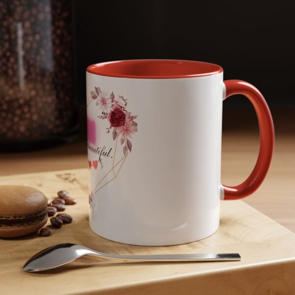 Mom Heart Accent Coffee Mug - Beautiful Floral Design - Image 23