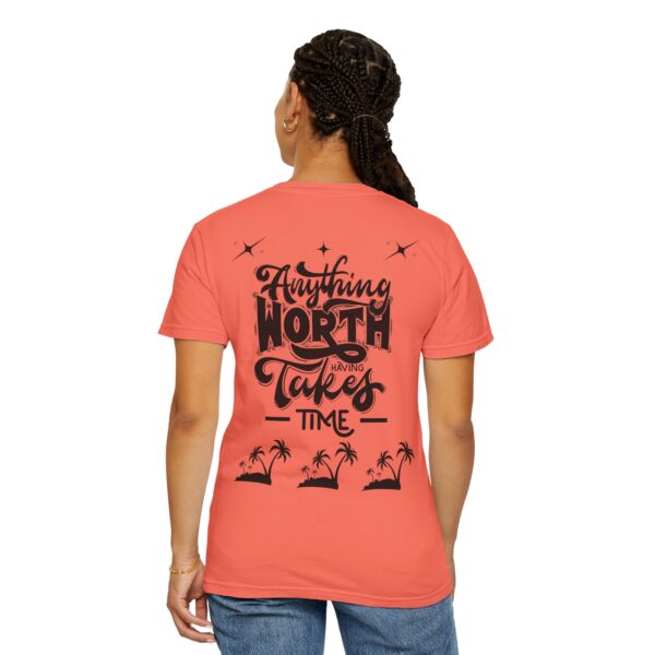 Beach Vibes Motivational T-Shirt - "Anything Worth Having Takes Time" - Image 16